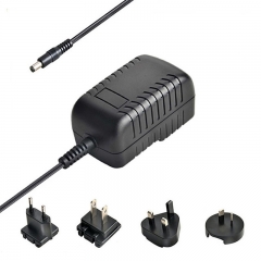 Interchangeable Plug Power Adapter 12V 1A